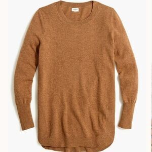 J. Crew Factory Wool-blend tunic sweater Heather Camel Tan Medium